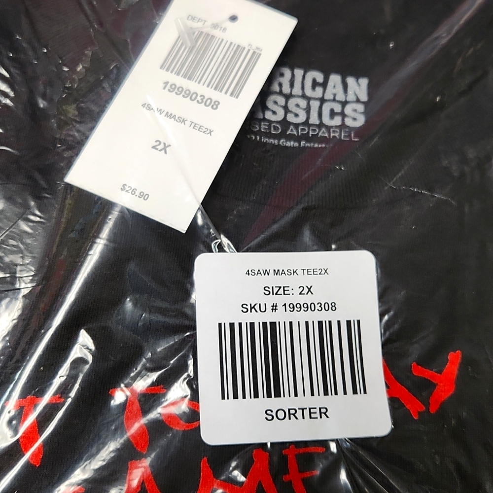 ❤️NWT HOT TOPIC JIGSAW GRAPHIC SAW MOVIE TEE SHIRT - PLUS SIZE HALLOWEEN - Picture 4 of 8